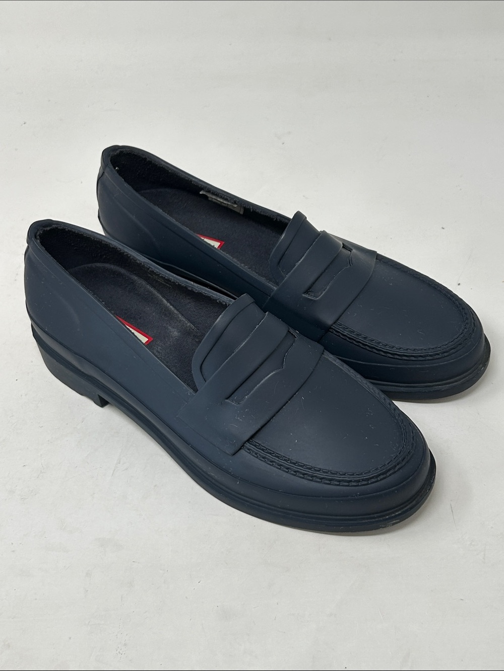 Hunter Refined Matte Penny Loafer Size 7 Navy Blue - Picture 4 of 8